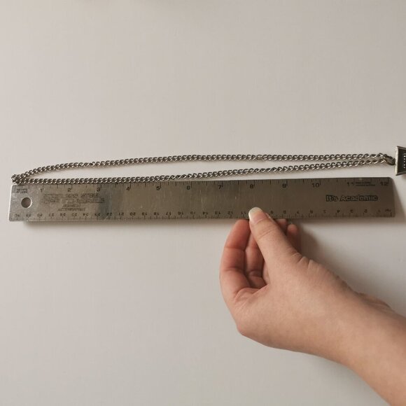 Black Silver Maltese Cross Pendant Necklace Iron Cross Chunky Vintage - Picture 7 of 8